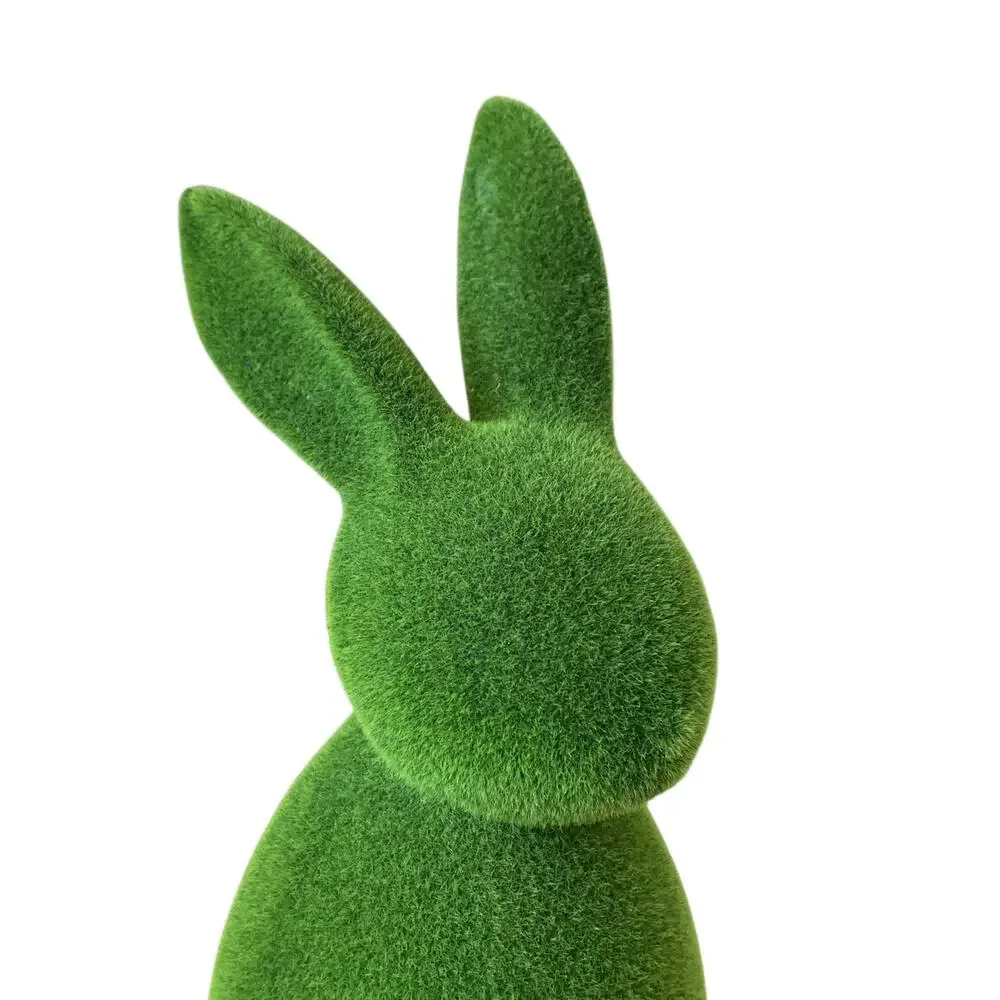 Martha Stewart Oversized Green Mossy Flocked Easter Bunny Rabbit 23in NEW